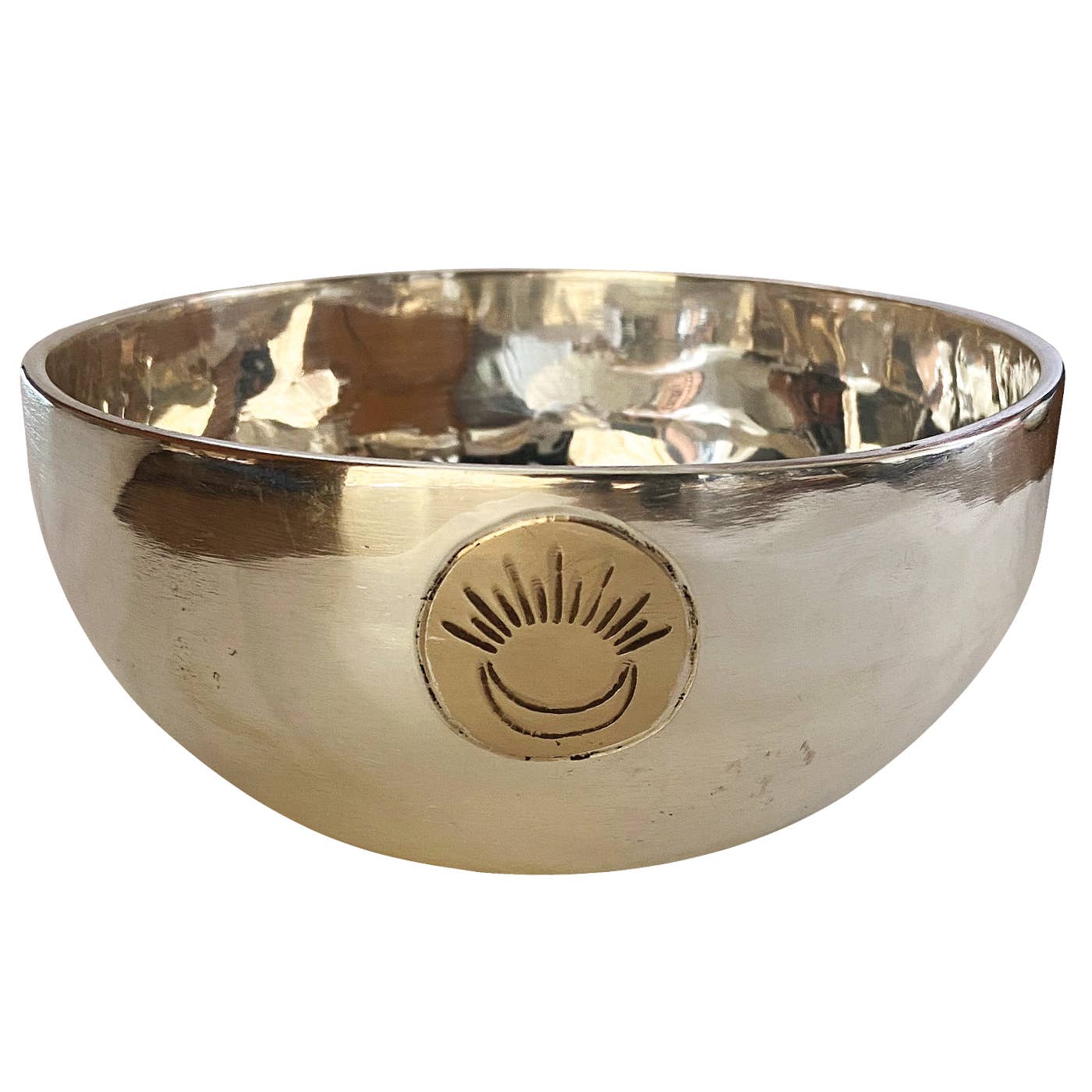 Engraved Silver Full Moon Singing Bowl