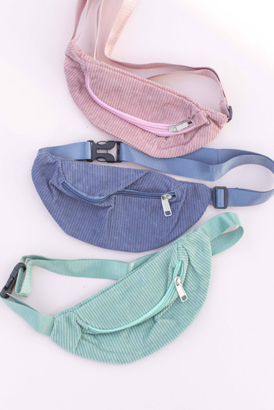 Kids Corduroy Fanny Pack Belt Bags