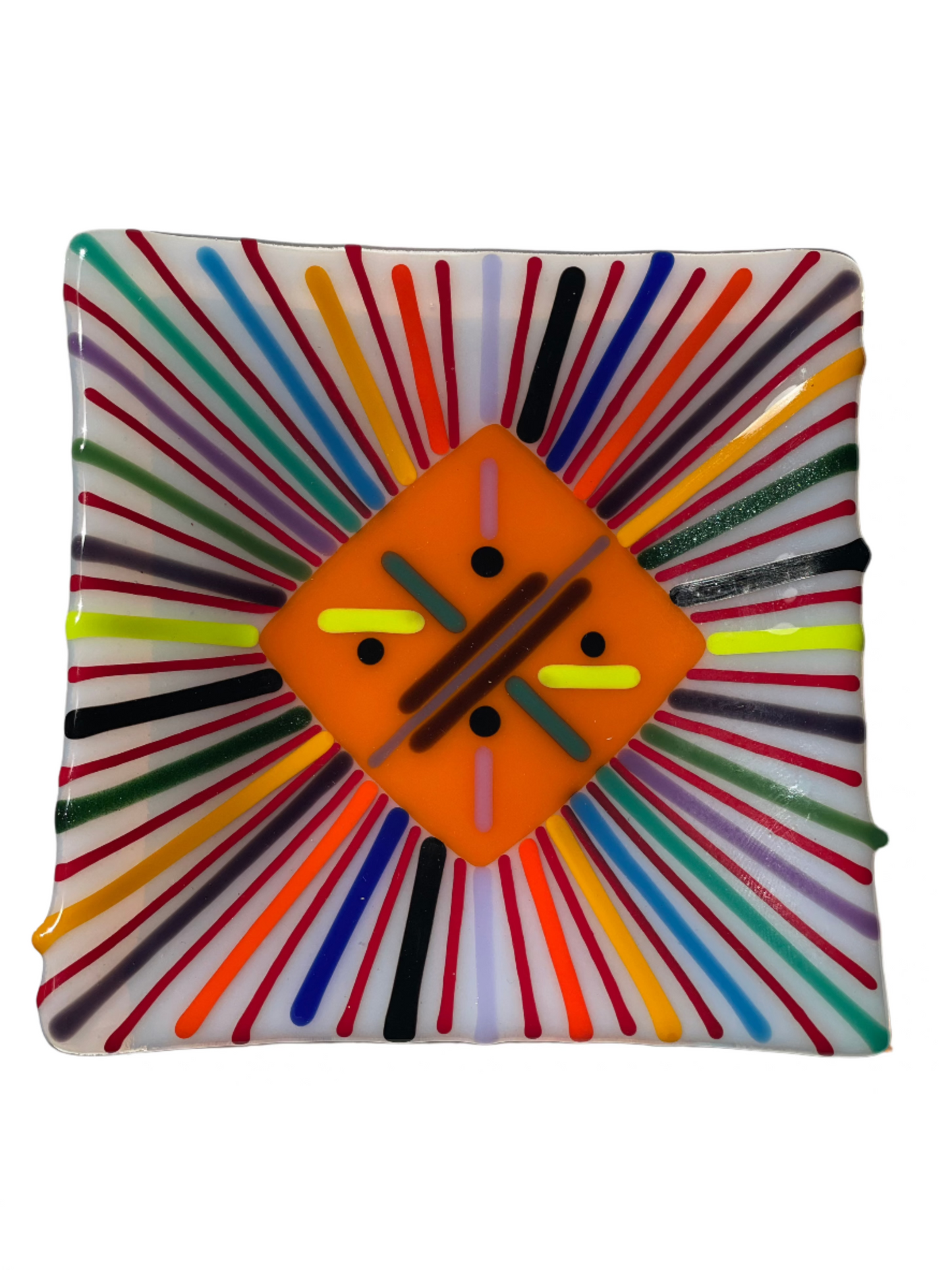 Fused Glass -  5" x 5" Square Dish (Depths Vary)