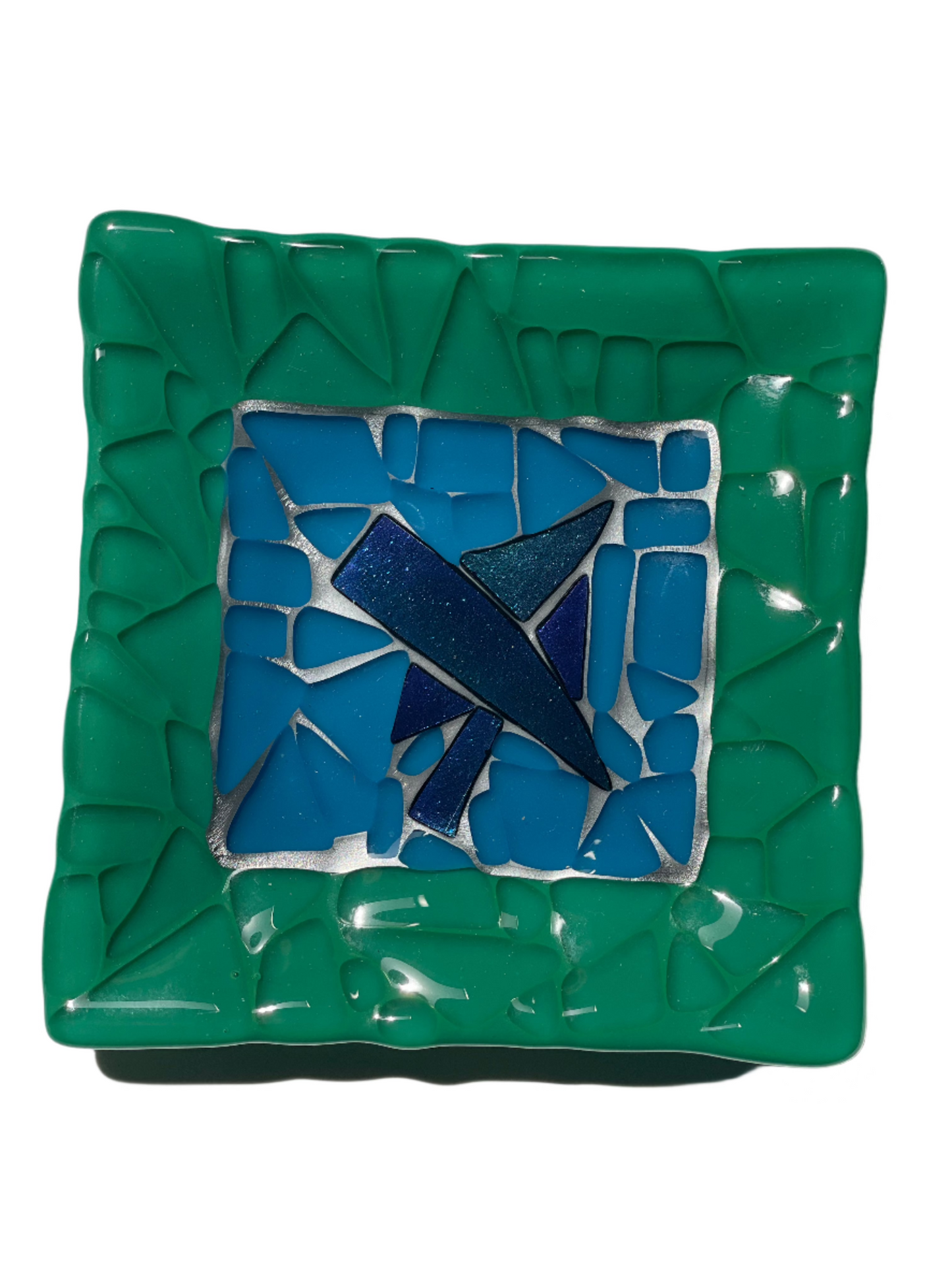 Fused Glass -  5" x 5" Square Dish (Depths Vary)