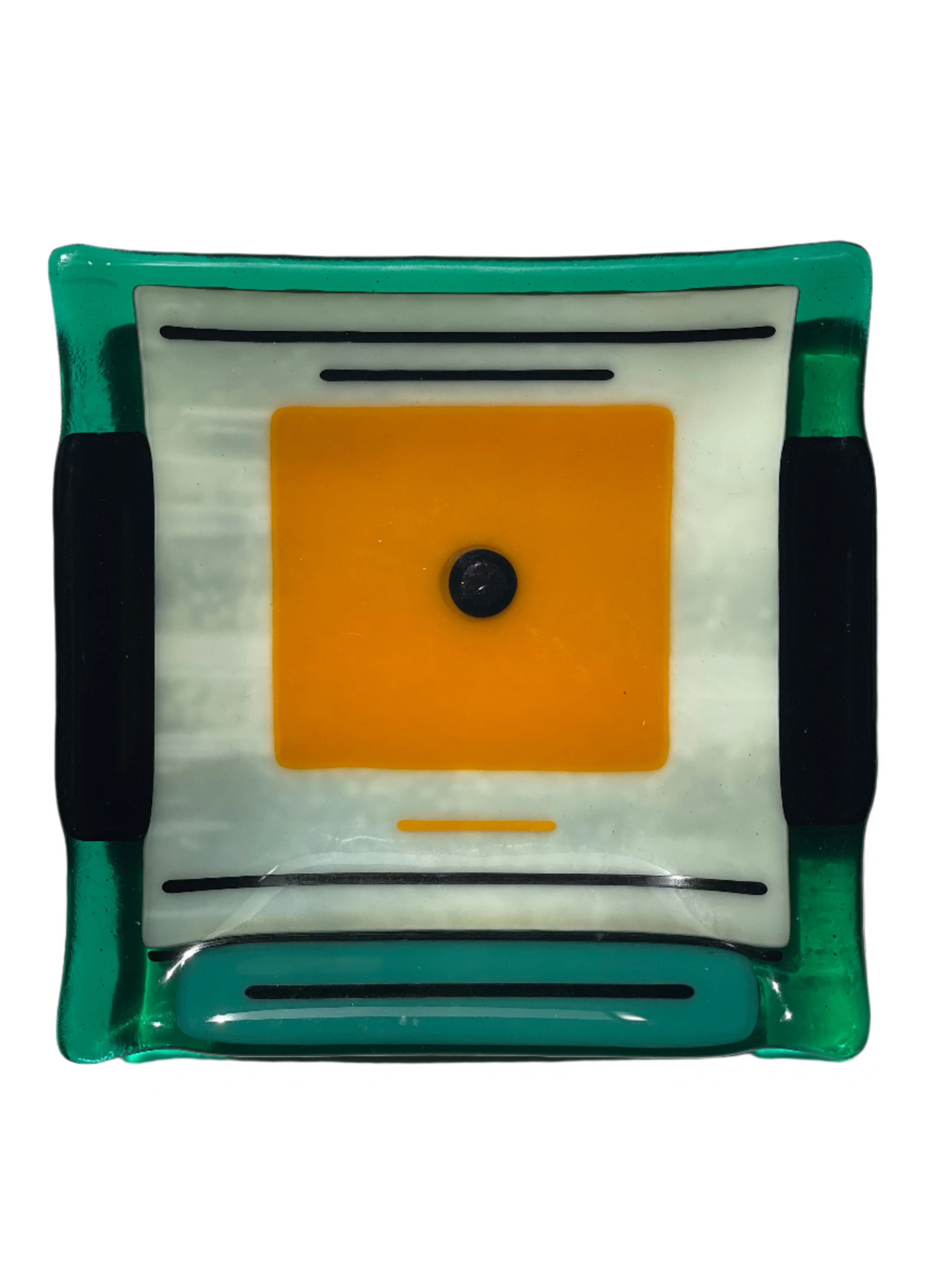 Fused Glass -  5" x 5" Square Dish (Depths Vary)