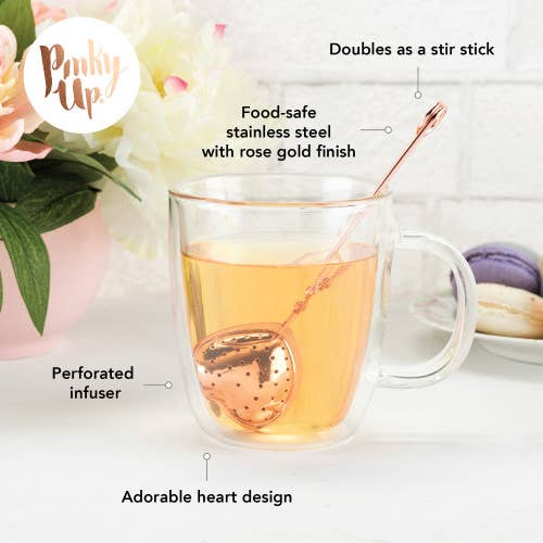 Rose Gold Heart Tea Infuser