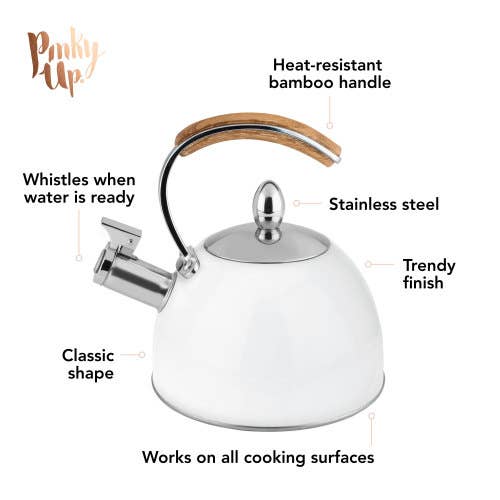 Presley™ White Tea Kettle by Pinky Up®