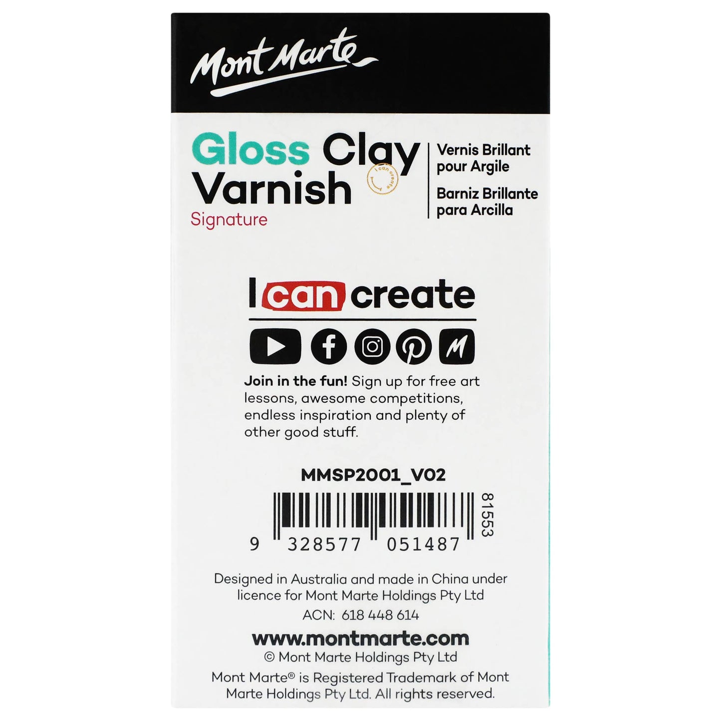 Gloss Clay Varnish Signature 120ml (4.06 US fl.oz)