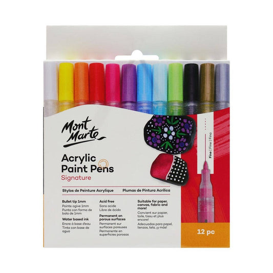 Acrylic Paint Pens Signature Fine Tip 1mm (0.039in) 12pc