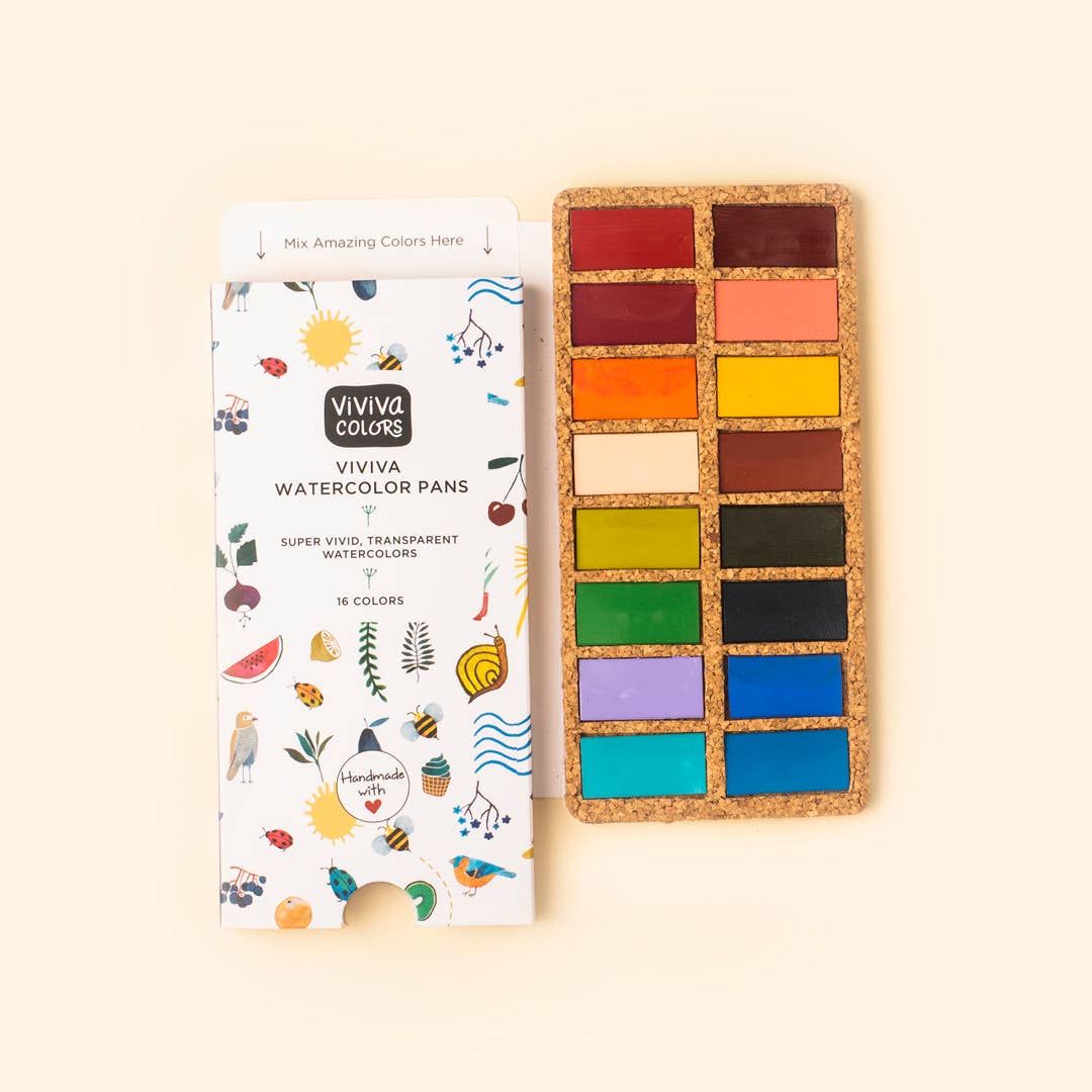 Viviva Watercolor Pans Set - Spring