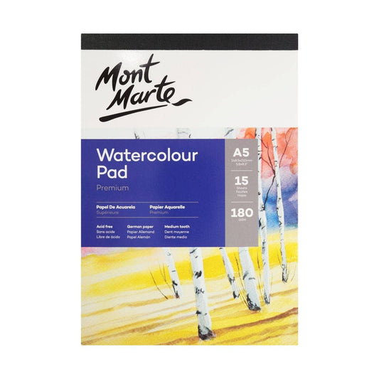 Watercolor Pad German Paper Premium A5 180gsm 15 Sheet