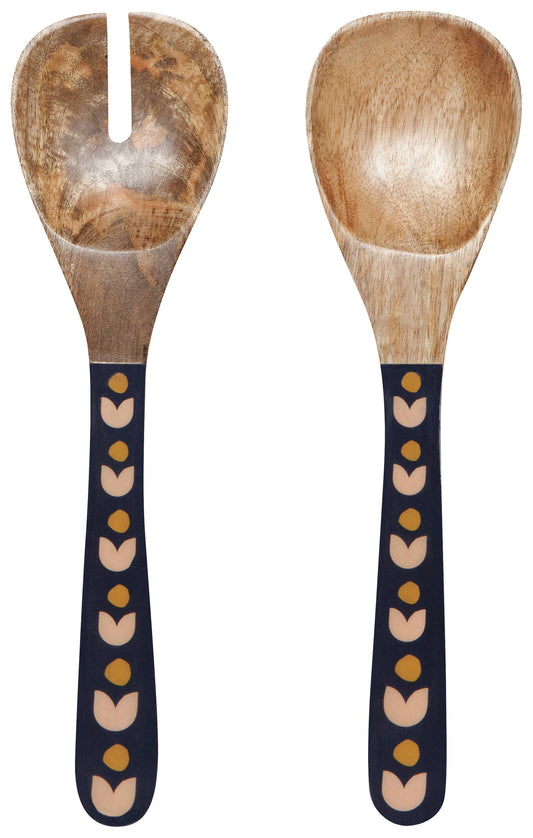 Danica Studio Superbloom Mango Wood Salad Server Set